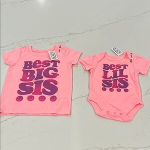 Best Big Sis/Best Lil Sis matching set in hot pink size 3T
